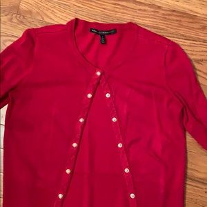 White House Black Market Red Cardigan